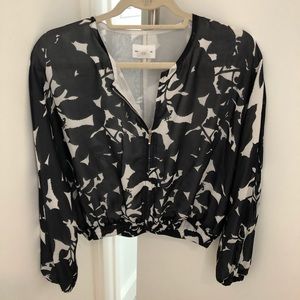 Club Monaco Silk Bomber Jacket